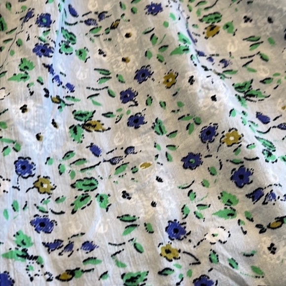 AERIE floral cotton dress backless halter size XL elastic waist ruffle hem - Picture 7 of 16